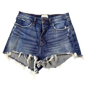 Abercrombie & Fitch High Rise Mom Short Cutoff Jean Shorts 31/US 12